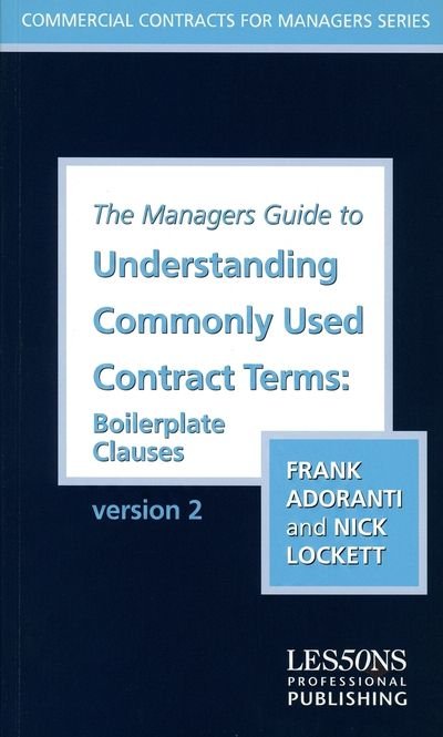 The Managers Guide to Understanding Commonly Used Contract Terms cover